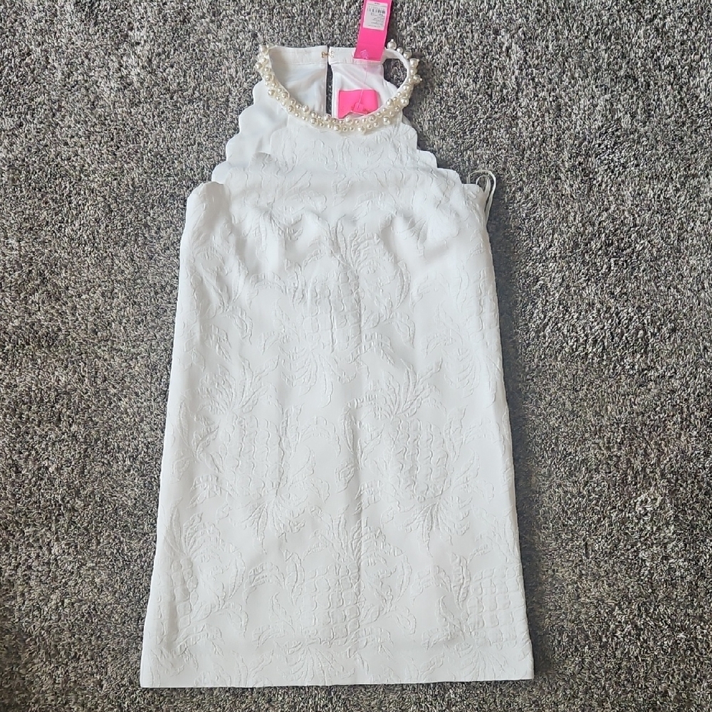 Lilly Pulitzer Pink Tag with White Fabric